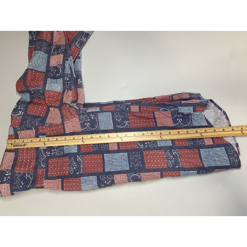 Vintage Bugle Boy Womens Bandana Shirt Size Small Western Patchwork Country 90's - Picture 8 of 13